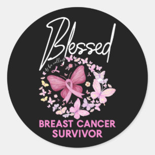 Blessed To Be Called Breast Cancer Survivor Pink B Classic Round Sticker
