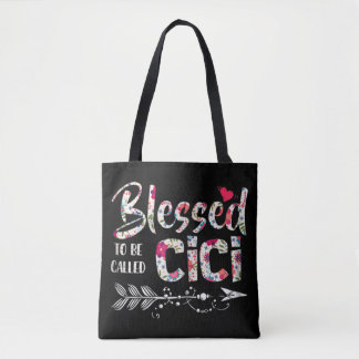Blessed to be called Cici Colourful Christmas Tote Bag