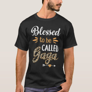 Blessed to be called Gaga Floral Leopard Grandma M T-Shirt