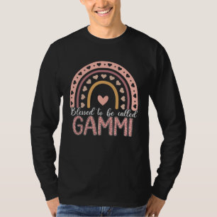 Blessed To Be Called Gammi Leopard Rainbow Cute Mo T-Shirt