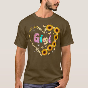 Blessed to be Called Gigi Sunflower Heart for Mum T-Shirt