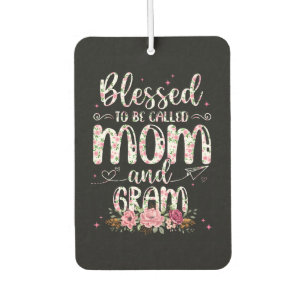 Blessed To Be Called Gram Flower Lovers Car Air Freshener