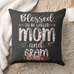Blessed To Be Called Gram Flower Lovers  Cushion