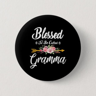 Blessed To Be Called Gramma Floral Mother's Day Th 6 Cm Round Badge