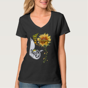 Blessed To Be Called Grammy Sunflower Elephant Mot T-Shirt