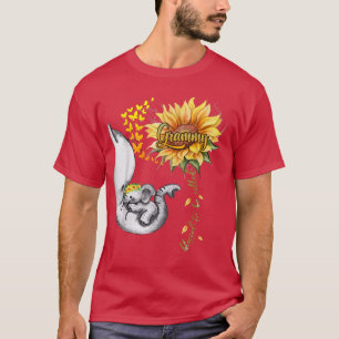 Blessed To Be Called Grammy Sunflower Elephant Mot T-Shirt