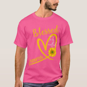 Blessed To Be Called Grams Heart Sunflower Mothers T-Shirt