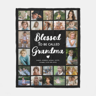 Blessed to Be Called Grandma 24 Photo Blanket