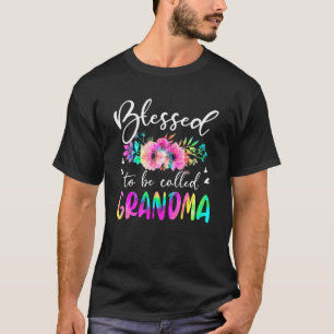 Blessed To Be Called Grandma Mom Floral Tie Dye Mo T-Shirt
