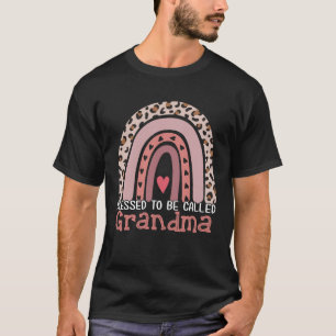Blessed To Be Called Grandma Rainbow Leopard Mothe T-Shirt