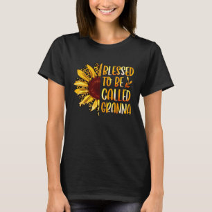 Blessed To Be Called Granna Cute Sunflower Mothers T-Shirt