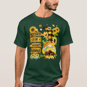 Blessed To Be Called Granna Fall Gnome Sunflowers  T-Shirt