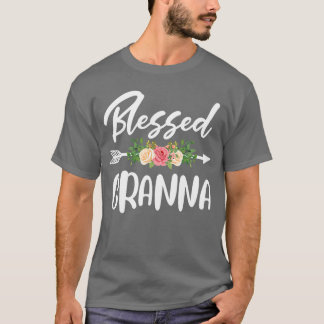 Blessed to be called Granna Floral Arrow Design Mo T-Shirt