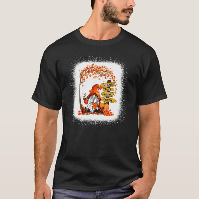Blessed To Be Called Granny Gnome Fall Autumn Than T-Shirt (Front)