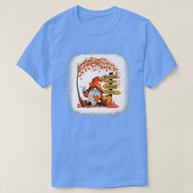 Blessed To Be Called Granny Gnome Fall Autumn Than T-Shirt (Design Front)