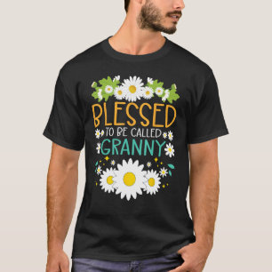 Blessed To Be Called Granny Mothers Day Daisy Flow T-Shirt