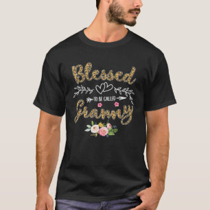 Blessed To Be Called Granny  Pretty Leopard Print T-Shirt