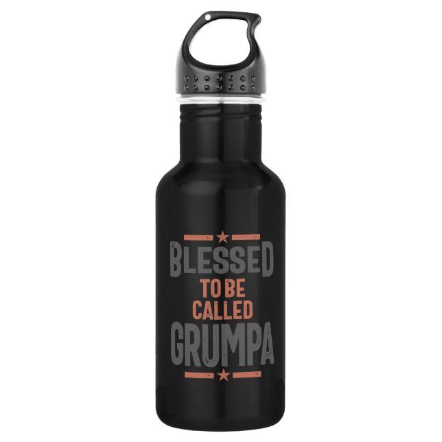Blessed To Be Called Grumpa | Grandfather 532 Ml Water Bottle (Front)