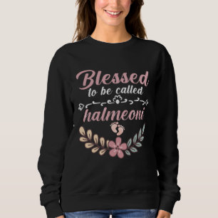 Blessed To Be Called Halmeoni Floral Grandma Mothe Sweatshirt