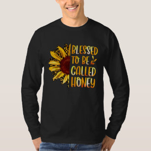 Blessed To Be Called Honey Cute Sunflower Mothers  T-Shirt