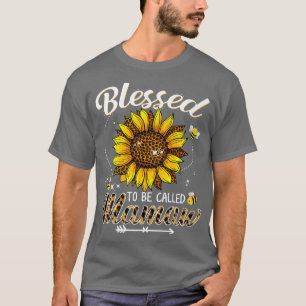 Blessed To Be Called Mamaw Funny Leopard Sunflower T-Shirt