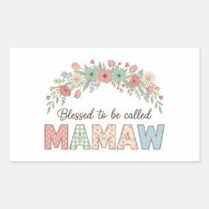 Blessed to be called Mamaw Rectangular Sticker