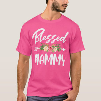 Blessed to be called Mammy Floral Arrow Design Mot T-Shirt