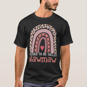 Blessed To Be Called Mawmaw Rainbow Leopard Mother T-Shirt