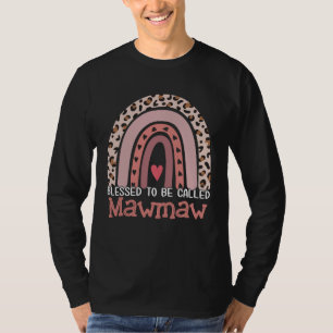 Blessed To Be Called Mawmaw Rainbow Leopard Mother T-Shirt
