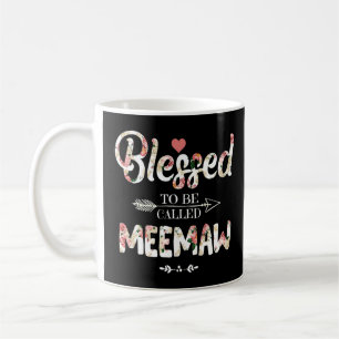 Blessed To Be Called Meemaw Floral Mothers Day Wo Coffee Mug