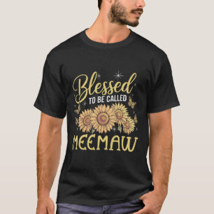 Blessed To Be Called Meemaw Sunflower Lovers T-Shirt