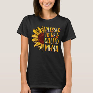 Blessed To Be Called Mema Cute Sunflower Mothers D T-Shirt