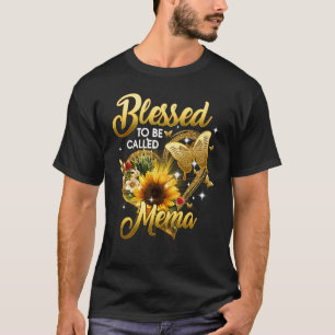 Blessed To Be Called Mema Grandma Sunflower Mother T-Shirt