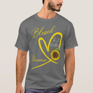 Blessed To Be Called Memaw Sunflower Heart  T-Shirt