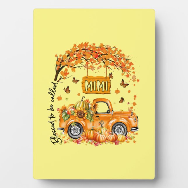 Blessed To Be Called Mimi Fall Vibes Thanksgiving Plaque (Front)