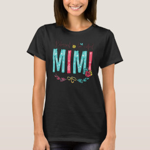 Blessed To Be Called Mimi Family Cute Fower T-Shirt