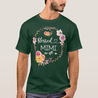 Blessed to be called Mimi Women Flower Decor Grand T-Shirt