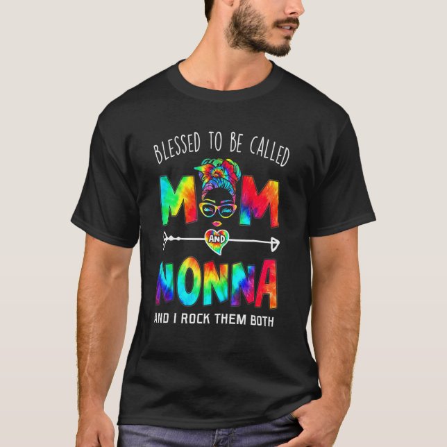 Blessed To Be Called Mom And Nonna Mother's Day T-Shirt (Front)
