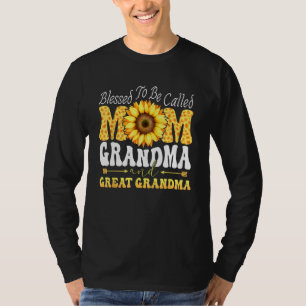 Blessed To Be Called Mom Grandma Great Grandma Mot T-Shirt