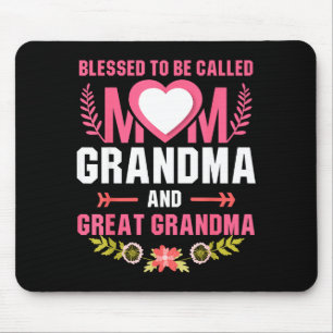 Blessed to be called mom great grandma mother's da mouse pad