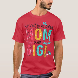 Blessed To Be Called Mum And Gigi Floral Grandma M T-Shirt