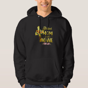 Blessed To Be Called Mum And Nonnie Sunflower Moth Hoodie