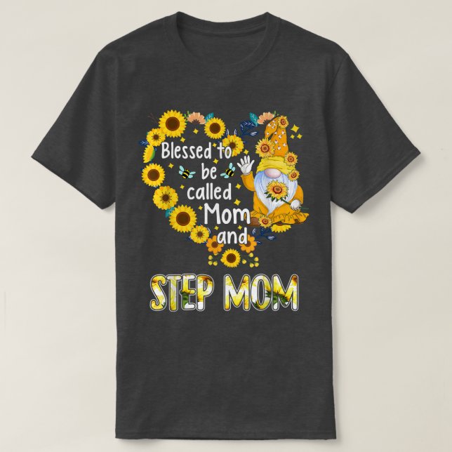 Blessed To Be Called Mum and Step Mum Fall Gnome S T-Shirt (Design Front)