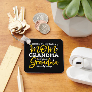 Blessed To Be Called Mum Grandma And Great Grandma Key Ring