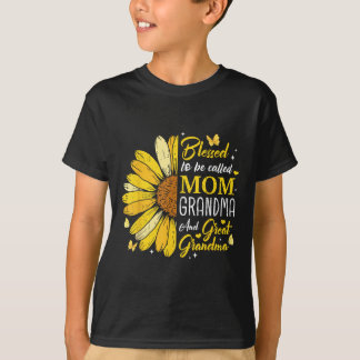 Blessed To Be Called Mum Grandma Great Grandma Mot T-Shirt