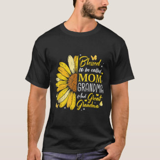 Blessed To Be Called Mum Grandma Great Grandma Mot T-Shirt