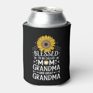 Blessed To Be Called Mum Grandma Great Sunflower Can Cooler