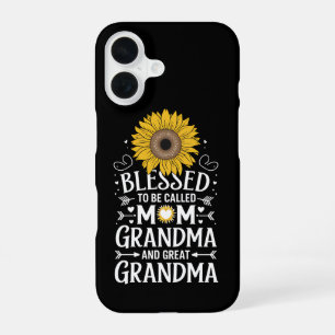 Blessed To Be Called Mum Grandma Great Sunflower iPhone 16 Case