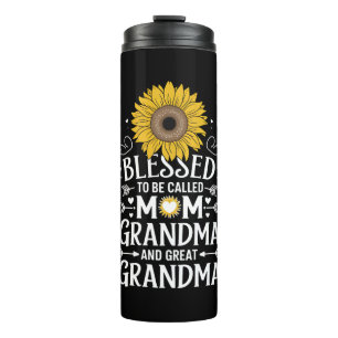 Blessed To Be Called Mum Grandma Great Sunflower Thermal Tumbler