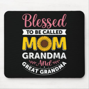 Blessed To Be Called Mum Grandma Sunflower Mothers Mouse Pad